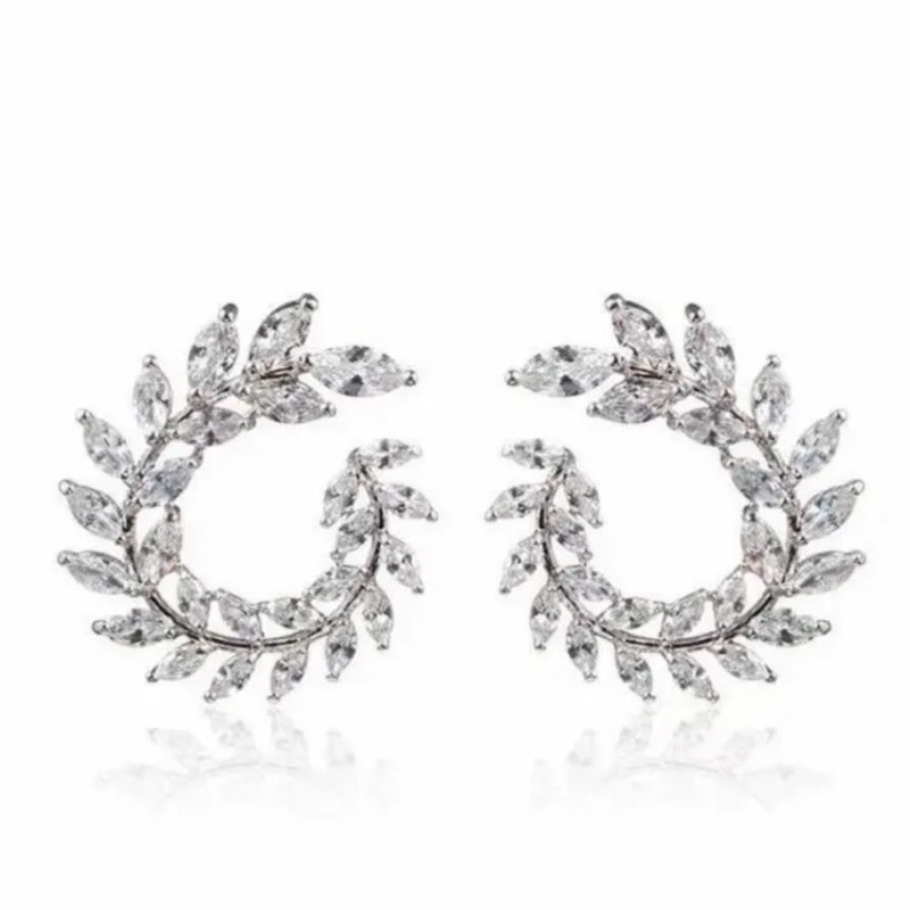 3 ct. t.w. Marquise Cut Olive Branch Earrings - Picture 8 of 16